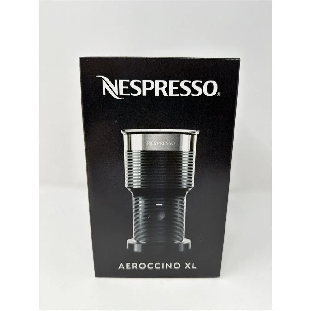 Nespresso Aeroccino XL Milk Frother: Electric Black Frother Wand 13.5oz Capacity